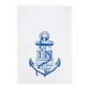 Geschirrtuch Weiß Hamburg Anker Neon Blau
