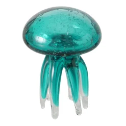 Glasfigur Qualle türkis