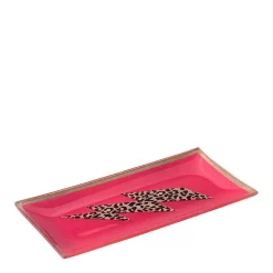 Glasteller Blitz Neon Pink Groß