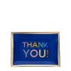Glasteller Thank you! Blau Mittel