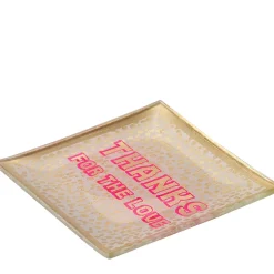 Glasteller Thanks for the love Goldfarben Klein