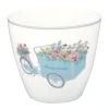 Greengate Latte Cup Portia flowers weiß