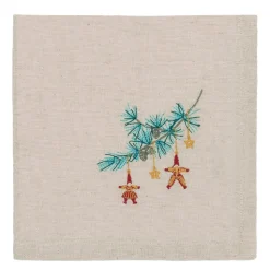 Greengate Serviette mit Stickerei Juana sandfarben