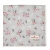 Greengate Stoffserviette Emberly mit Spitze hellgrau