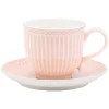 Greengate Tasse mit Untertasse Alice rosa