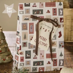 Ib Laursen Buntfalttüten Weihnachtsbriefmarken 5er-Set breit