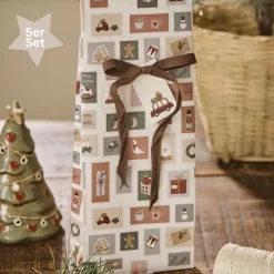 Ib Laursen Buntfalttüten Weihnachtsbriefmarken 5er-Set lang