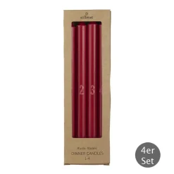 IB Laursen 4er-Set Adventskerzen 1 - 4 rot