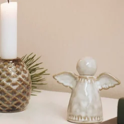 Ib Laursen Figur Engel stehend cremefarben