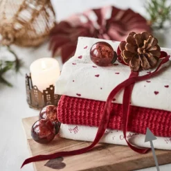 Ib Laursen Handtuch Mynte Strawberry gestrickt