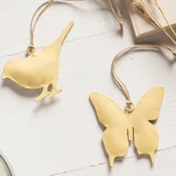 Ib Laursen Hänger Vogel & Schmetterling gelb 2er-Set