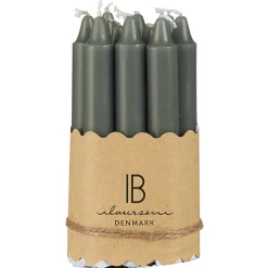 Ib Laursen Kerzen schmal dunkelgrau 10er Set