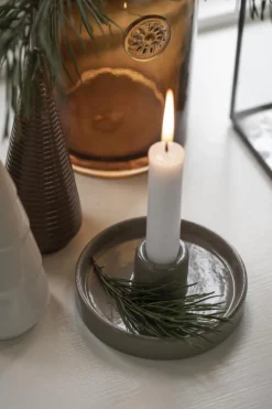 Ib Laursen Kerzenhalter für Stabkerzen dunkelgrau