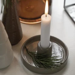 Ib Laursen Kerzenhalter für Stabkerzen dunkelgrau