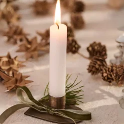 Ib Laursen Kerzenhalter Herz messingfarben