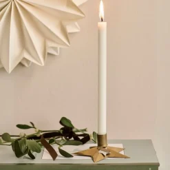 Ib Laursen Kerzenhalter sternförmig Gloria messingfarben