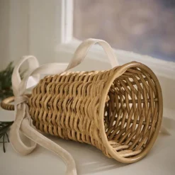 Ib Laursen Rattan-Glocke Cane zum Hängen naturfarben klein