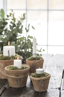 Ib Laursen Spieß für Stabkerze 2er-Set kurz weiß