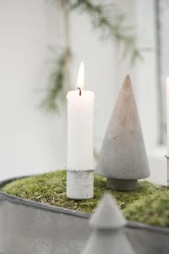 Ib Laursen Spieß für Stabkerze 2er-Set kurz weiß