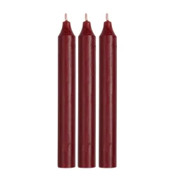 Ib Laursen Stabkerze rustikal bordeaux 3er-Set