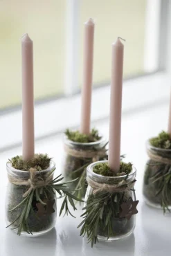 IB Laursen Stabkerzen Hege schmal rosa 6er-Set