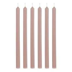 IB Laursen Stabkerzen Hege Schmal Altrosa 6er-Set