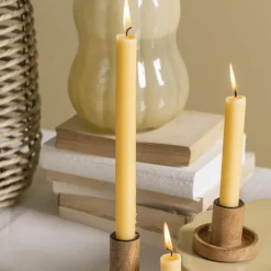 Ib Laursen Stabkerzen Rustikal Gelb 3er-Set