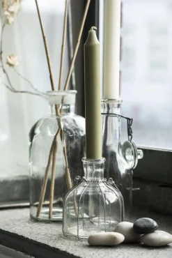 IB Laursen Stabkerzen Rustikal Moosgrün 3er-Set