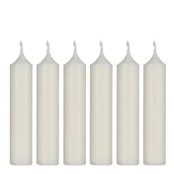 IB Laursen Stabkerzen Rustikal Elfenbeinfarben 6er-Set