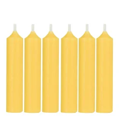 Ib Laursen Stabkerzen Rustikal Gelb 6er-Set