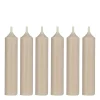 IB Laursen Stabkerzen Rustikal Sandfarben 6er-Set