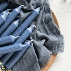 Ib Laursen Stabkerzen Rustikal Staubig Blau 3er-Set