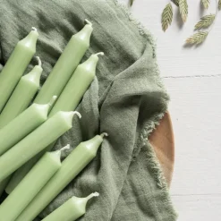 Ib Laursen Stabkerzen Rustikal Staubig Grün 3er-Set