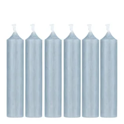 Ib Laursen Stabkerzen Rustikal Hellblau 6er-Set