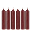 IB Laursen Stabkerzen Rustikal Bordeaux Rot 6er-Set