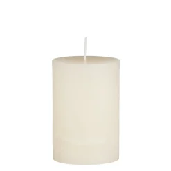 Ib Laursen Stumpenkerze rustikal cremefarben 10 cm
