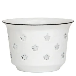 IB Laursen Teelichthalter mit Sternen Weiß