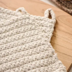 Ib Laursen Topflappen gehäkelt hellbeige