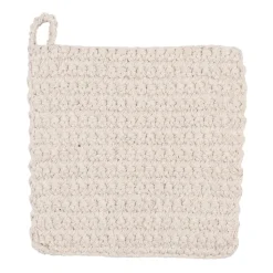 Ib Laursen Topflappen gehäkelt hellbeige