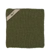 Ib Laursen Topflappen Mynte olive gestrickt