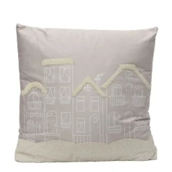 Kissen Häuserlandschaft beige