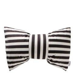 Kissen Schleife schwarz-weiß
