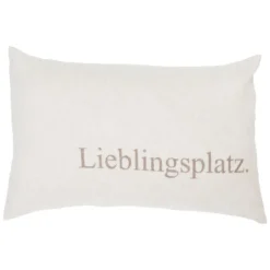 Kissenhülle Lieblingsplatz weiß 60 x 40 cm