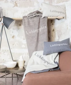 Kissenhülle Lieblingsplatz weiß 60 x 40 cm