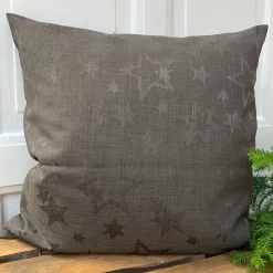 Kissenhülle Stars dunkelgrau 50 x 50 cm