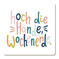 Korkuntersetzer Hoch die Hände