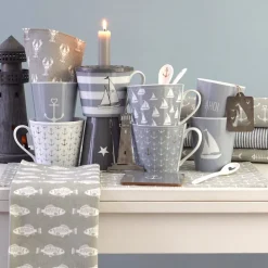 Krasilnikoff Tischset Anker Allover Grau