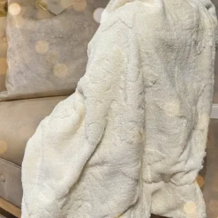 Kuscheldecke Sterne cremeweiß