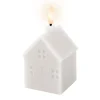 LED Kerzenhaus Weiß mit Timer