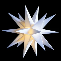 LED Midi-Stern Lichterkette Luna Weiß Outdoor 16 cm Trafo